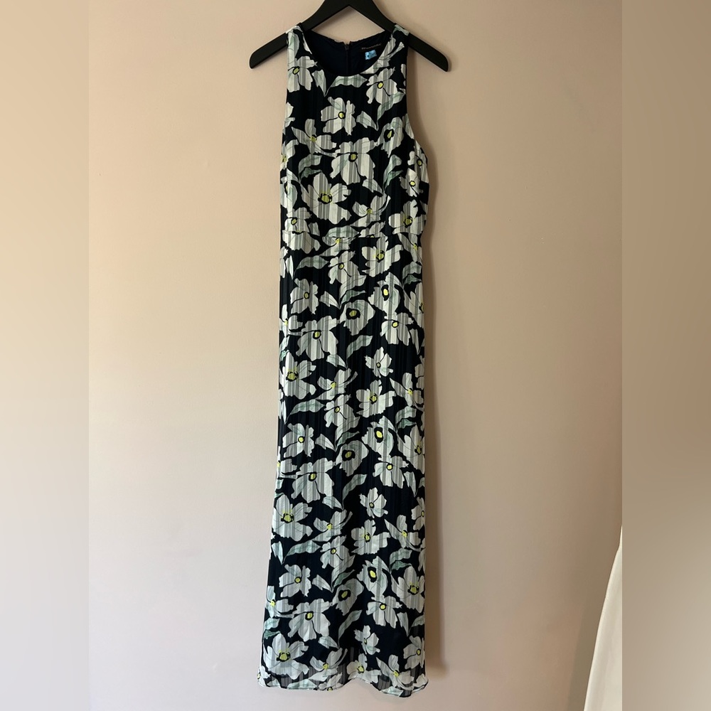 Banana Republic Navy long Maxi dress with big floral print